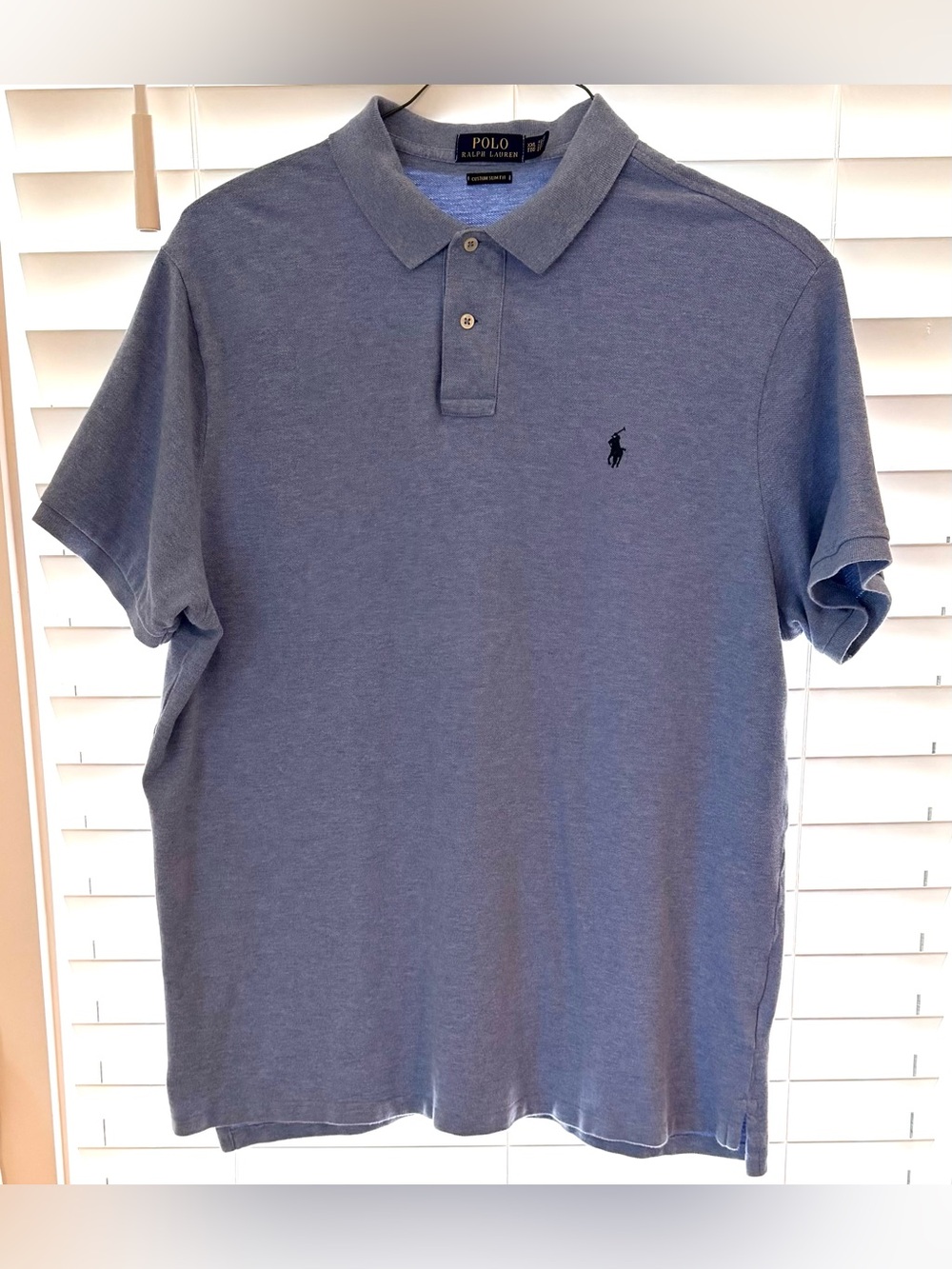 Ralph Lauren Light Blue Men's Short Sleeve Polo- Custom Slim Fit